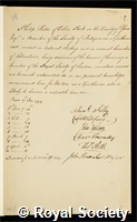 Hills, Philip: certificate of election to the Royal Society