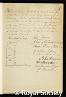 Carnegie, Sir David: certificate of election to the Royal Society
