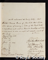 Chenevix, Richard: certificate of election to the Royal Society: certificate of election to the Royal Society