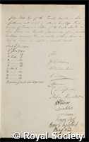 Isted, George: certificate of election to the Royal Society