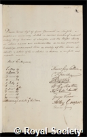 Turner, Dawson: certificate of election to the Royal Society