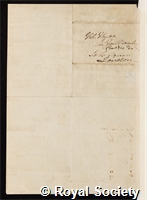 Brougham, Henry Peter, Baron Brougham and Vaux: certificate of election to the Royal Society