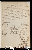 Smith, John Spencer: certificate of election to the Royal Society