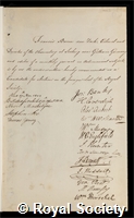 Zach, Franz Xaver: certificate of election to the Royal Society