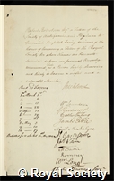 Robertson, Robert: certificate of election to the Royal Society