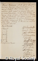 Buchanan, Francis Hamilton: certificate of election to the Royal Society