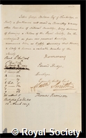 Children, John George: certificate of election to the Royal Society
