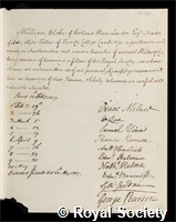 Blake, William: certificate of election to the Royal Society