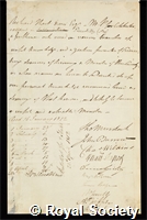Davis, Richard Hart: certificate of election to the Royal Society