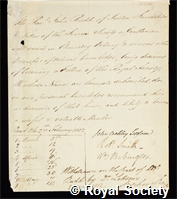 Rudd, John: certificate of election to the Royal Society