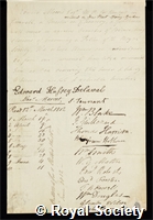 Morris, Edward: certificate of election to the Royal Society