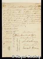 Hay, Robert William: certificate of election to the Royal Society