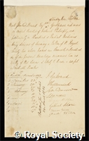 Brunel, Sir Marc Isambard: certificate of election to the Royal Society