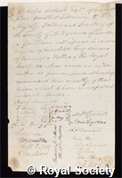 Carlisle, Nicholas: certificate of election to the Royal Society