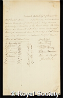 Pollock, Sir Jonathan Frederick: certificate of election to the Royal Society