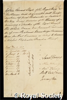 Lloyd, Edward: certificate of election to the Royal Society