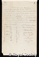 Crawfurd, John: certificate of election to the Royal Society