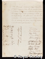 Barnwell, Frederick Henry Turnor: certificate of election to the Royal Society