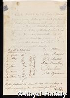 Tweedie, Charles: certificate of election to the Royal Society