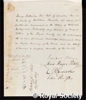 Ker, Charles Henry Bellenden: certificate of election to the Royal Society