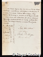 Higman, John Philips: certificate of election to the Royal Society