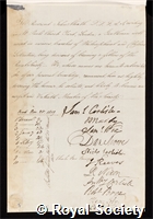 Sleath, John: certificate of election to the Royal Society