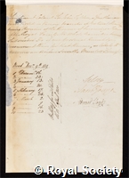 Tylden, Sir John Maxwell: certificate of election to the Royal Society
