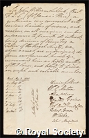 Lubbock, Sir John William: certificate of election to the Royal Society