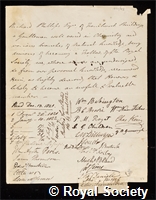 Phillips, Richard: certificate of election to the Royal Society