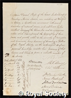 Ross, Daniel: certificate of election to the Royal Society