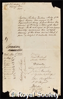 Mudge, Richard Zachary: certificate of election to the Royal Society