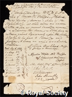 Daubeny, Charles Giles Bridle: certificate of election to the Royal Society