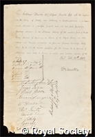 Brooke, Sir Arthur de Capell: certificate of election to the Royal Society