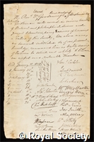 Goodenough, Edmund: certificate of election to the Royal Society