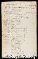 Foster, Henry: certificate of election to the Royal Society