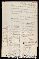 Taylor, John: certificate of election to the Royal Society