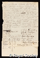 Christie, Samuel Hunter: certificate of election to the Royal Society