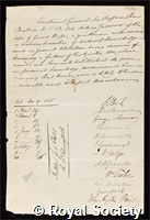 Donkin, Sir Rufane Shaw: certificate of election to the Royal Society