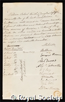 Douglas, William Robert Keith: certificate of election to the Royal Society