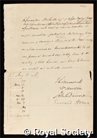Melville, Alexander: certificate of election to the Royal Society
