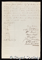 Guthrie, George James: certificate of election to the Royal Society