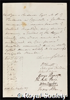 Pendarves, Edward William Wynne: certificate of election to the Royal Society