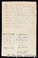 Mackinnon, William Alexander: certificate of election to the Royal Society