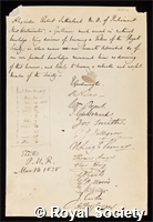 Sutherland, Alexander Robert: certificate of election to the Royal Society