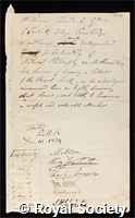 Cavendish, William, 7th Duke of Devonshire: certificate of election to the Royal Society