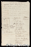 Nicholl, Whitlock: certificate of election to the Royal Society