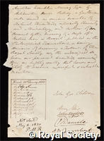 Mornay, Aristides Franklin: certificate of candidature for election to the Royal Society