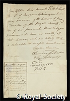 Talbot, Christopher Rice Mansel: certificate of election to the Royal Society