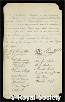 Meckel, Johann Friedrich: certificate of election to the Royal Society