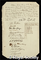 Henry, William Charles: certificate of election to the Royal Society
